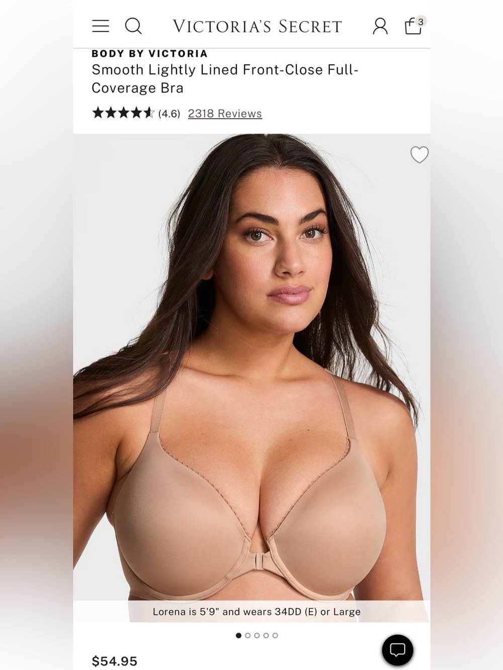 VICTORIAS SECRET SET OF 3 Body by Victoria front close racerback bras